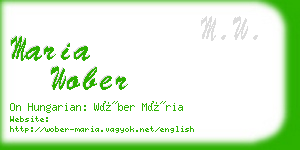 maria wober business card